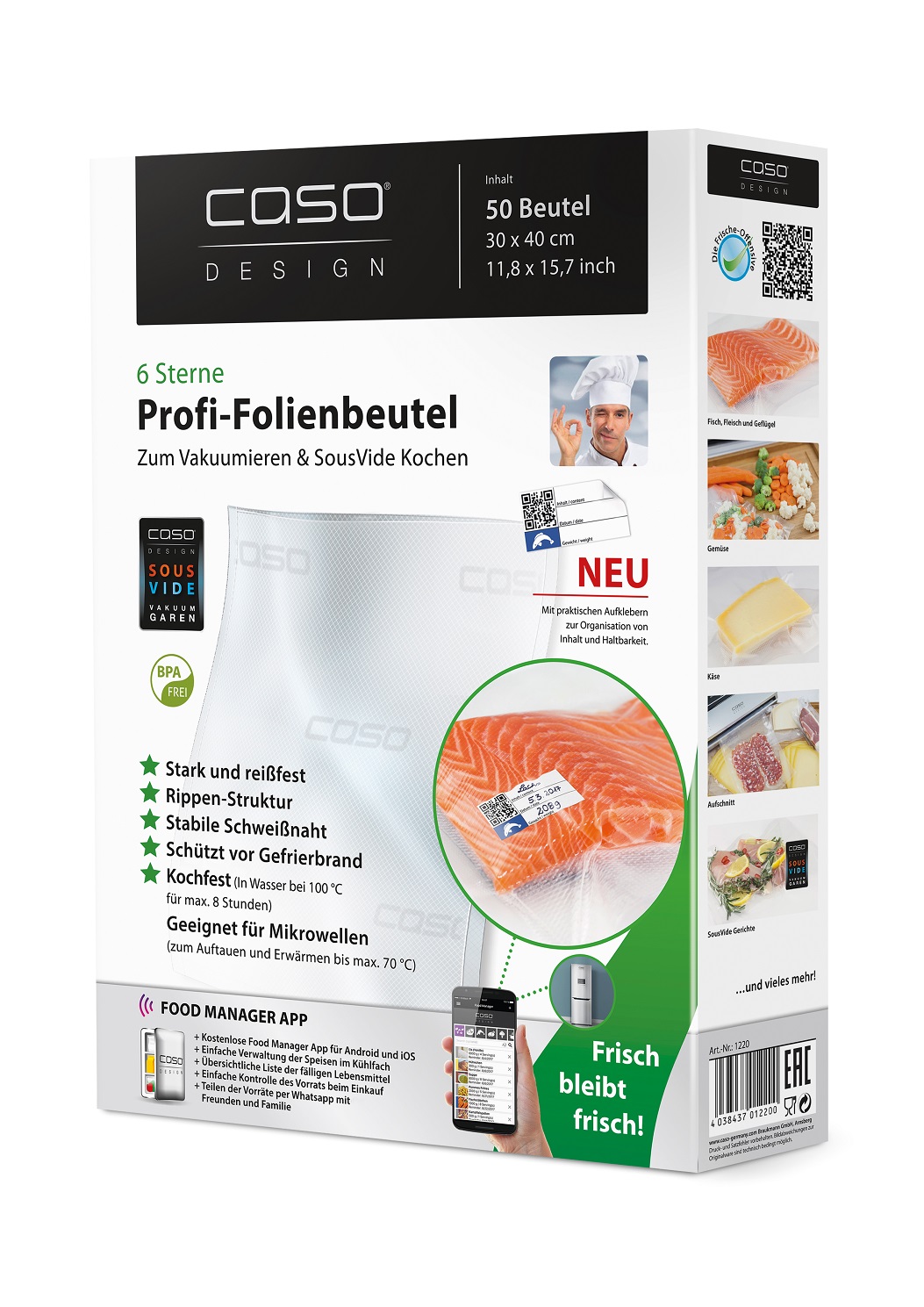 Caso Folieposer 30x40cm, 50Stk - 150 my Caso Folieposer 30x40cm, 50Stk - 150 my